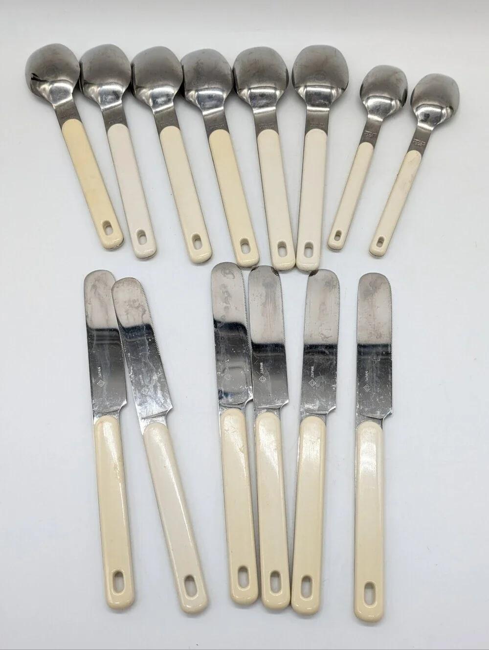 Vintage Oneida Winter Holiday Christmas Tree Spoon & Knife Set